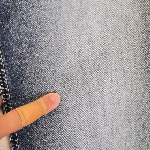 BKE Buckle Nolan Jeans 38x32 Straight Fit Blue Feather Whisker y2k 2000s (36x30) - Picture 14 of 14